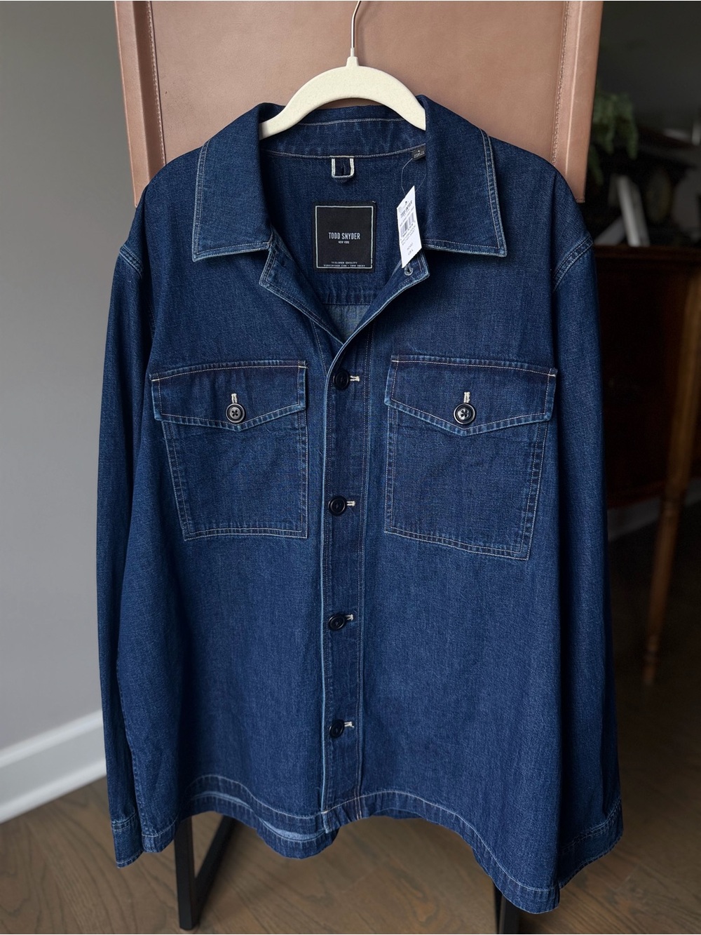 Todd Snyder Dark Blue Denim Shirt Jacket